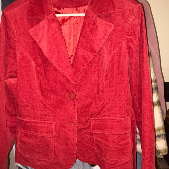 Scott Dudley Clothing Co Jackets & Blazers - Elegant Red Corduroy Blazer